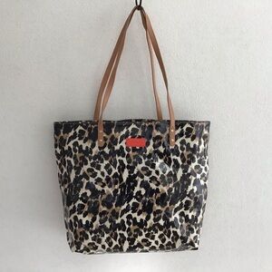 Bath & Body Works leopard print cosmetics tote.